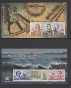 AUSTRALIA SGMS1852 1999 AUSTRALIA 99 STAMP EXHIBITION MNH