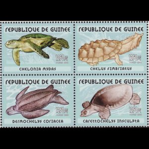 GUINEA 2002 - Scott# Turtles(4) Turtled Set of 4 NH