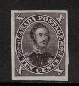 Canada #16P Very Fine Plate Proof Black Brown On India Paper