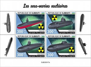 2022/04- DJIBOUTI - NUCLEAR SUBMARINE                   4V   MNH **