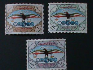 ​KUWAIT-1966 SC#312-4  5TH ANNIVERSARY OF NATIONAL DAY-MNH -VF LAST ONE