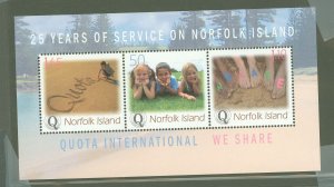Norfolk Island #822  Souvenir Sheet