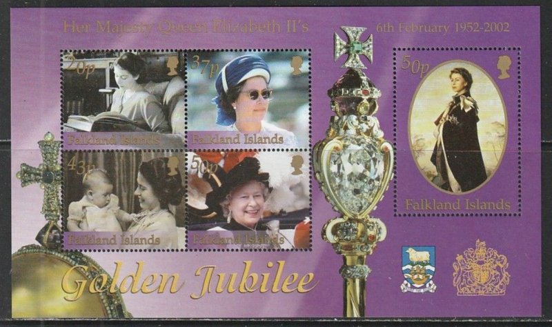 2002 Falkland Islands - Sc 808 - MNH VF - 1 SS - Reign of QE II