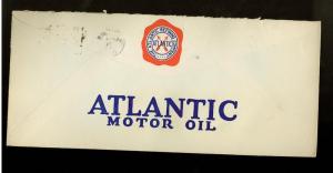 1928 Atlantic Gasoline Advertising USA Cover 2 cents