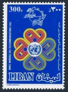 Lebanon 470, MNH. Michel 1312. Mi 1312. World Communications Year WCY-1983. UPU.