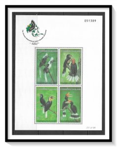 Thailand #1661a Hornbills Birds S/S MNH