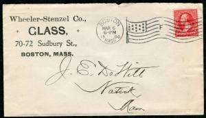 Postal Cover - BOSTON MA TO NATICK MA - MAR 6 1900 AMF-B14 F - S6348 