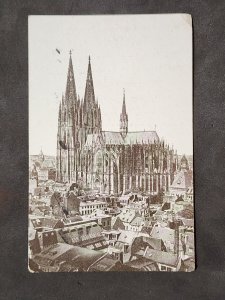 German Deutsche Reich photo postcard KOLN Church 1925 w special cancel