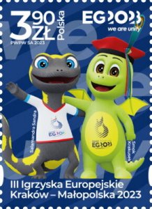 Poland 2023 MNH Stamps Sport European Games Cracow Dragon Lizard