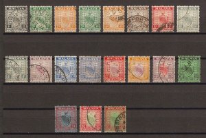 MALAYA/NEGRI SEMBILAN 1935/41 SG 21/39 USED Cat £375