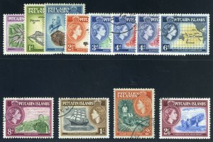 Pitcairn Islands 1957 QEII set complete very fine used. SG 18-28. Sc 20-31.