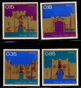 ISRAEL Scott  447-450 MNH**  Jerusalem Gates stamp set without tabs