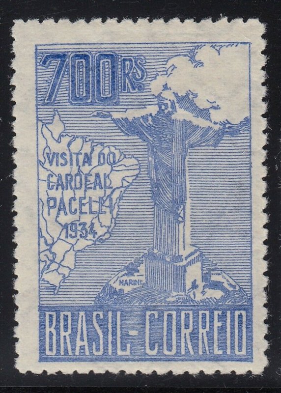 Brazil 1934 700r Ultramarine Type I. M Mint. Scott 393