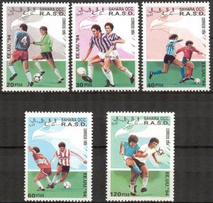 Sahara OCC. R.A.S.D.  1994 Football Soccer World Cup USA Set of 5 MNH