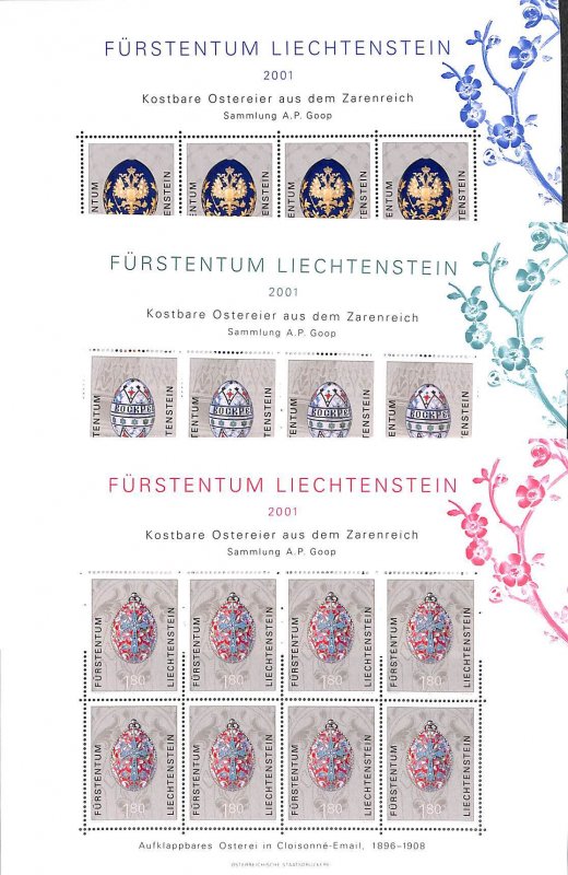Liechtenstein 2001, Easter art 3 m/s, MNH