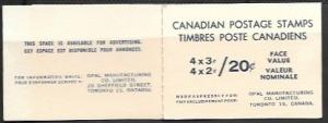 Canada #BK63 Complete Booklet MNH