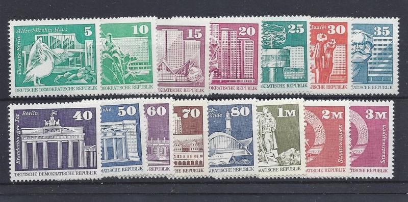 Germany (DDR), 1430-43A (15v), Various Designs Singles, **MNH**