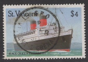 ST.VINCENT SG1228 1989 OCEAN LINERS FINE USED