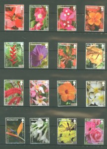 Montserrat #1173-1188  Single (Complete Set) (Flora) (Flowers)