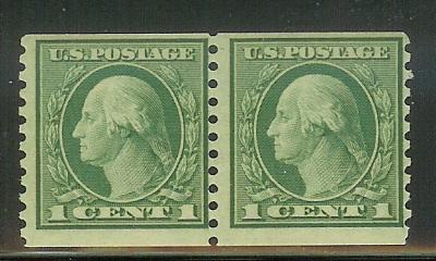 US Cat # 490, Washington, Coil Pair, MNH*-