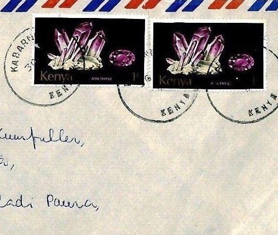 CM75 Kenya Missionary Mail 1980s *KABARNET* Skeleton Postmark Cover MIVA Austria