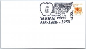 US SPECIAL EVENT CANCEL COVER YAKIMA WASHINGTON AIR FAIR JUNE 26 1988