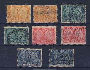 8x Victoria Jubilee Used Stamps 2 each #51-52-53-54  Guide Value = $145.00