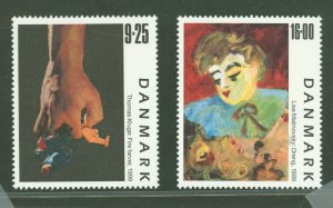 Denmark #1160-1161  Single (Complete Set) (Art) (Paintings)