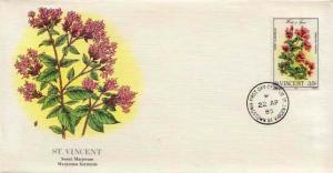 Saint Vincent, First Day Cover, Flowers