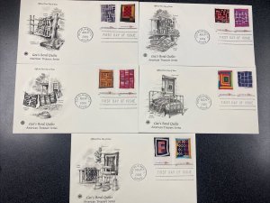 FDC 4089-98 Gee’s Bend Quilts First Day Of Issued 2006 - 5 Covers