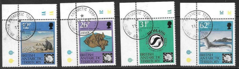 BRITISH ANTARCTIC TERR. SG196/9 1991 ANTARCTIC TREATY  FINE USED