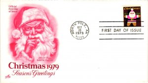 #1800 1979 Christmas Santa Claus – Artcraft Cachet sc22