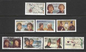 Cape Verde 277-286  Short set  Mint/Used  SC:$7.15