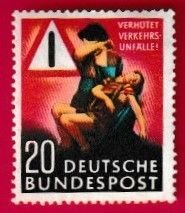 GERMANY SCOTT#694 1953 20pf TRAFFIC ACCIDENT PREVENTION - MH