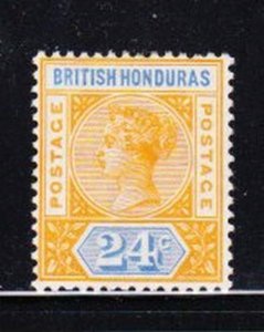 Album Treasures British Honduras Scott # 45  24c  Victoria  Mint Hinged