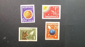 Albania 1962 Space issue IMPERF Scott#621-624 complete XF MNH