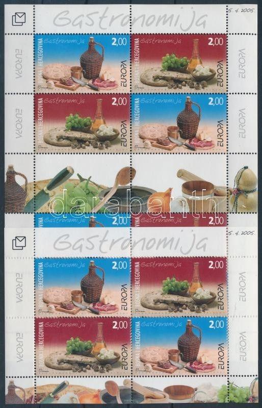 B&H Croatian post Mostar stamp Europa CEPT: Gastronomy mini sheet+block WS178588