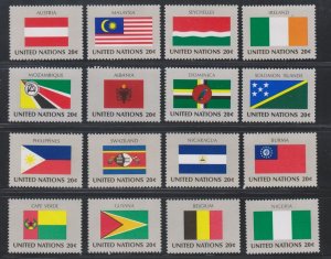 United Nations - New York, Flags (SC# 374-389) MNH SET
