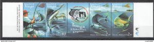 2001 Tonga Fishing Marine Life Fauna #1600-3 Mnh Fat048 