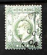Hong Kong-Sc#72- id9-used 2c gray green-KEVII-1903-
