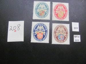 Germany 1926 MNH SIGNED SCHLEGEL SC B15-18  XF SET 220 EUROS (208)