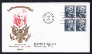 US 1280 Frank Lloyd Wright Jackson Chickering Typed FDC