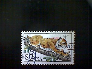 United States, Scott #2482, used(o), 1990, Bobcat, $2.00, multicolored