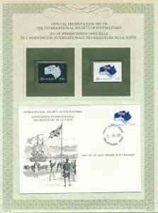 Australia Day 1981 - Presentation set with FDC, silver and mint stamp and COA