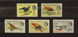 8820   Br Honduras   MH # 182-186   Birds - Self Government O/P     CV$ 3.50