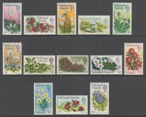 Falkland Islands Sc 210-222 MNH. 1972 Flowers, complete set, VF