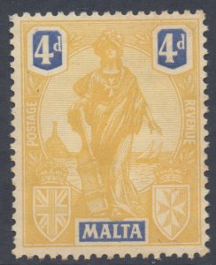 Malta Scott 107 - SG132, 1922 George V 4d MH*