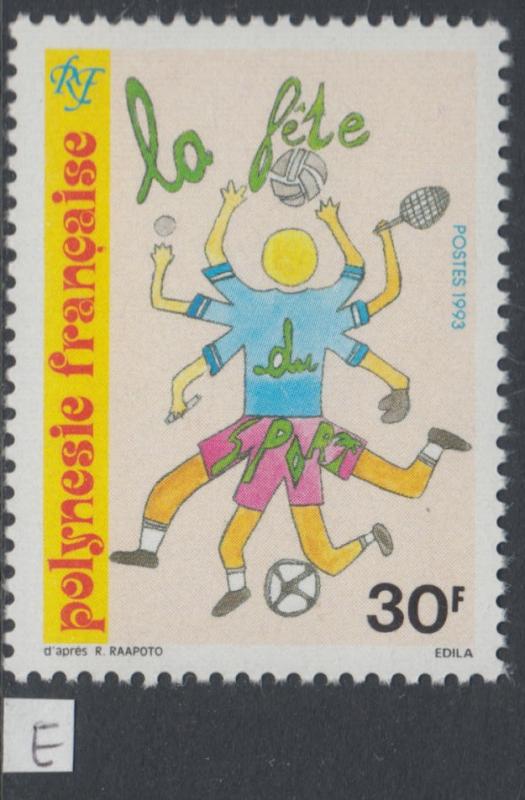 XG-AG778 FRENCH POLYNESIA - Sports, 1993 Party, Football, Tennis MNH Set