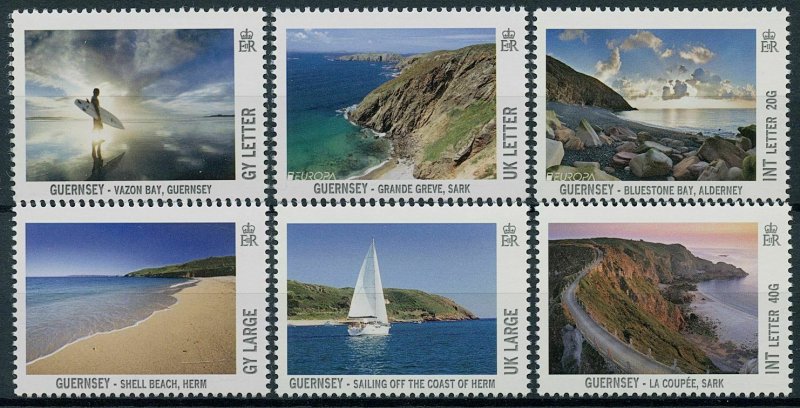 Guernsey 2012 MNH Landscapes Stamps Visit Bailiwick Europa Beaches Boats 6v Set 