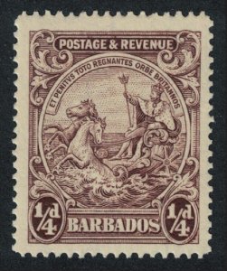Barbados Inscr 'POSTAGE & REVENUE' ¼d 1925 MH SG#229